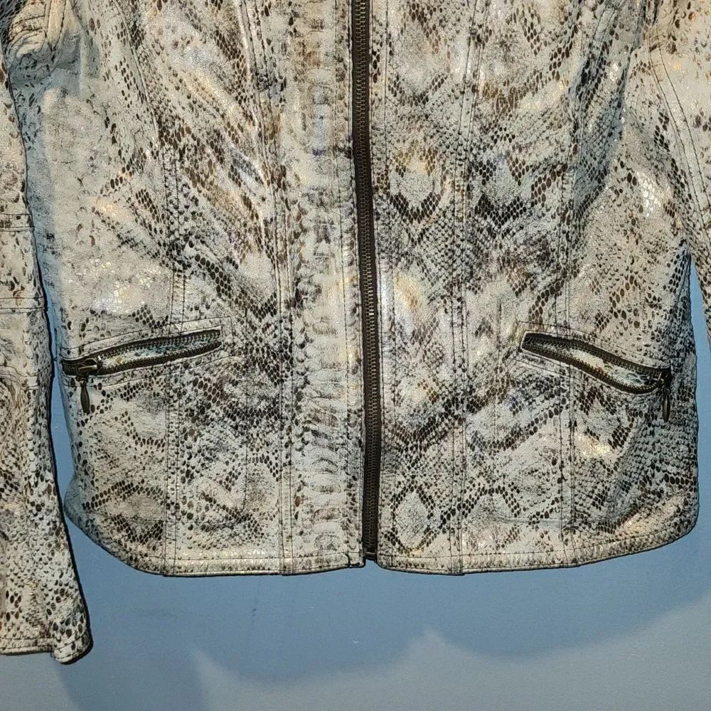 Chico's Reversible Leather Jacket - Picture 2 of 10